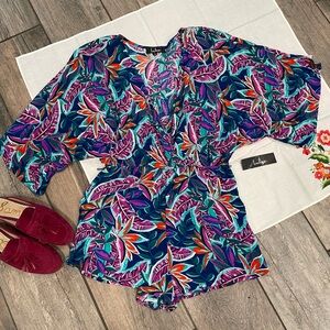 Lulu's Multicolor Leaf Print Dress